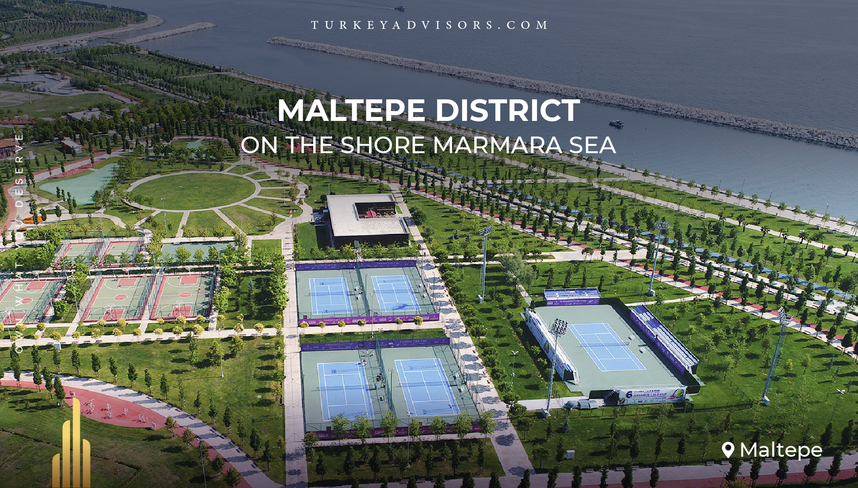 Maltepe District on the Shore Marmara Sea
