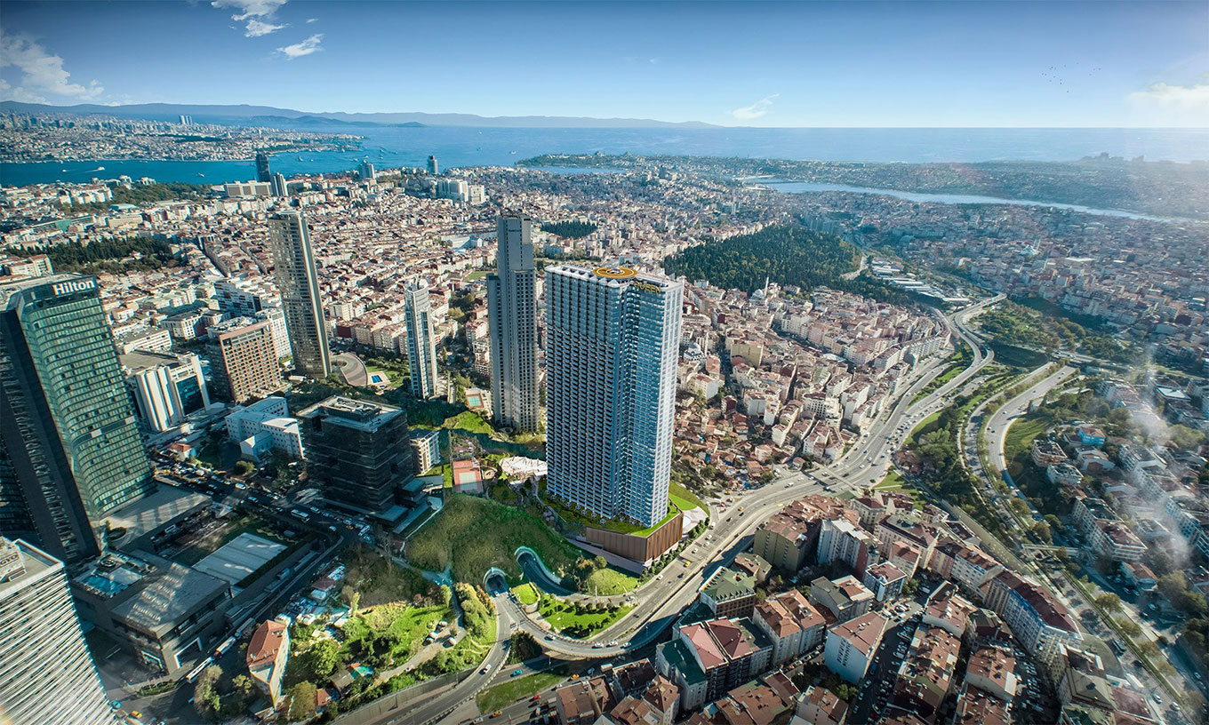 Suitable for Turkish Citizenship Exclusive 1-Bedroom Apartments for Sale in Bomonti Istanbul